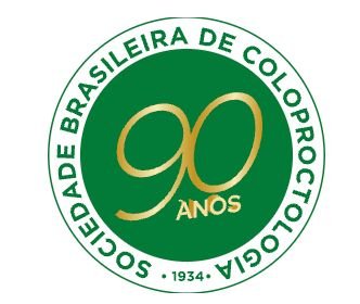Logotipo da Sociedade Brasileira de Coloproctologia - 90 anos